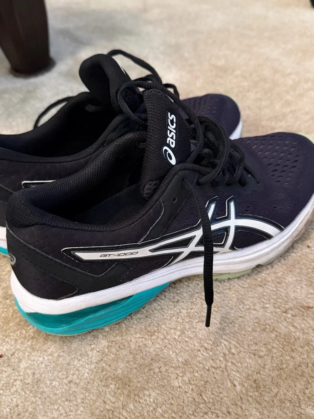 ASICS Women's Black and White Athletic Running Shoes